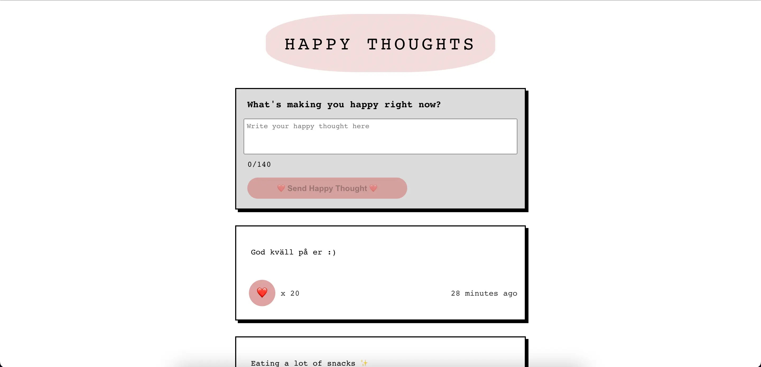 image of project happy thoughts