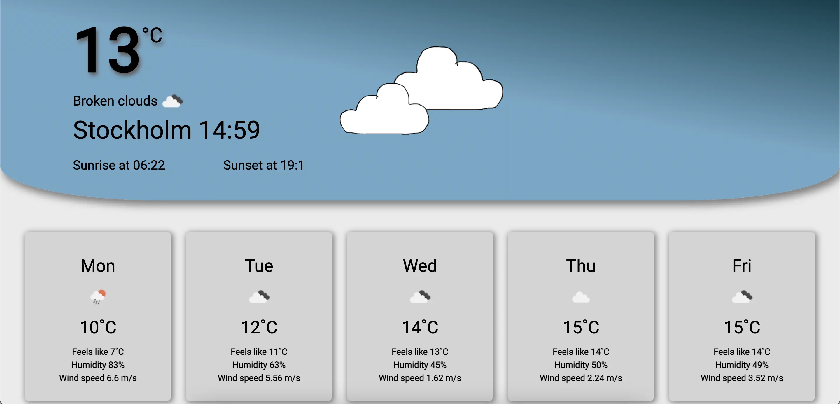 image of project weather app